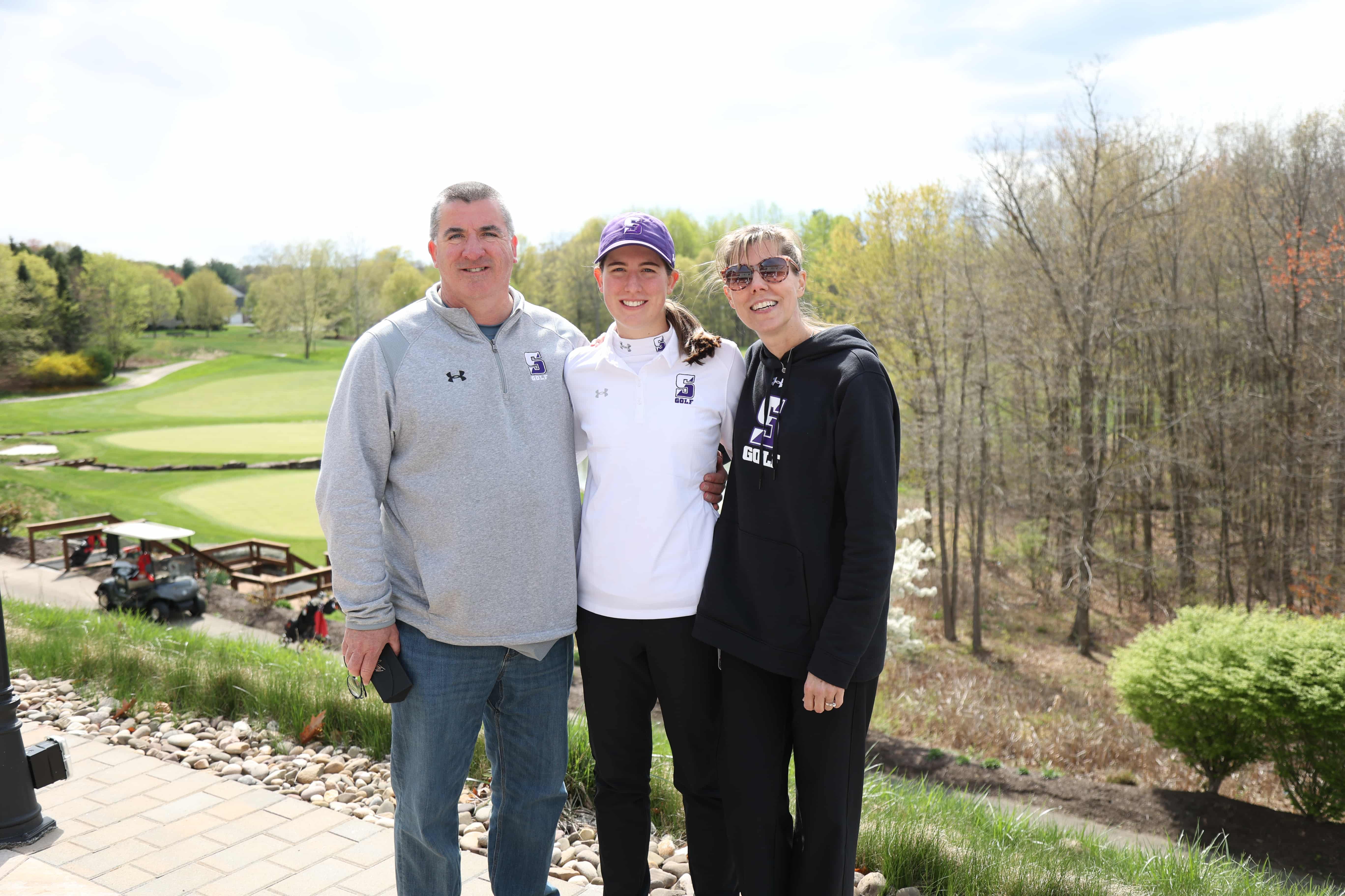 Senior Maddy Buhler ’24, Women’s Golf. Father, Frank and mother, Eleanor are both members of the Class of 1994.