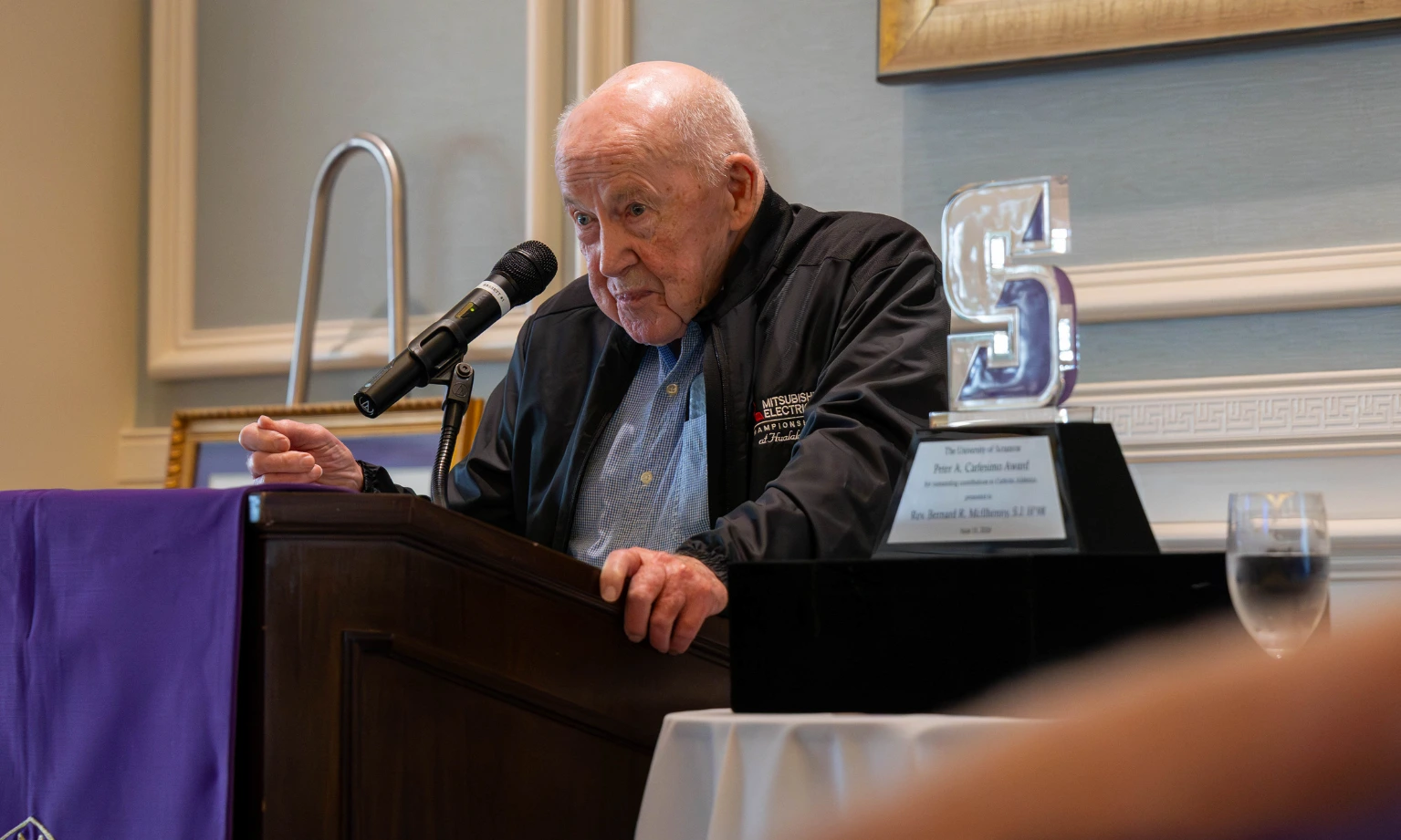 University Honors Rev. Bernard R. McIlhenny, S.J., with Carlesimo Award