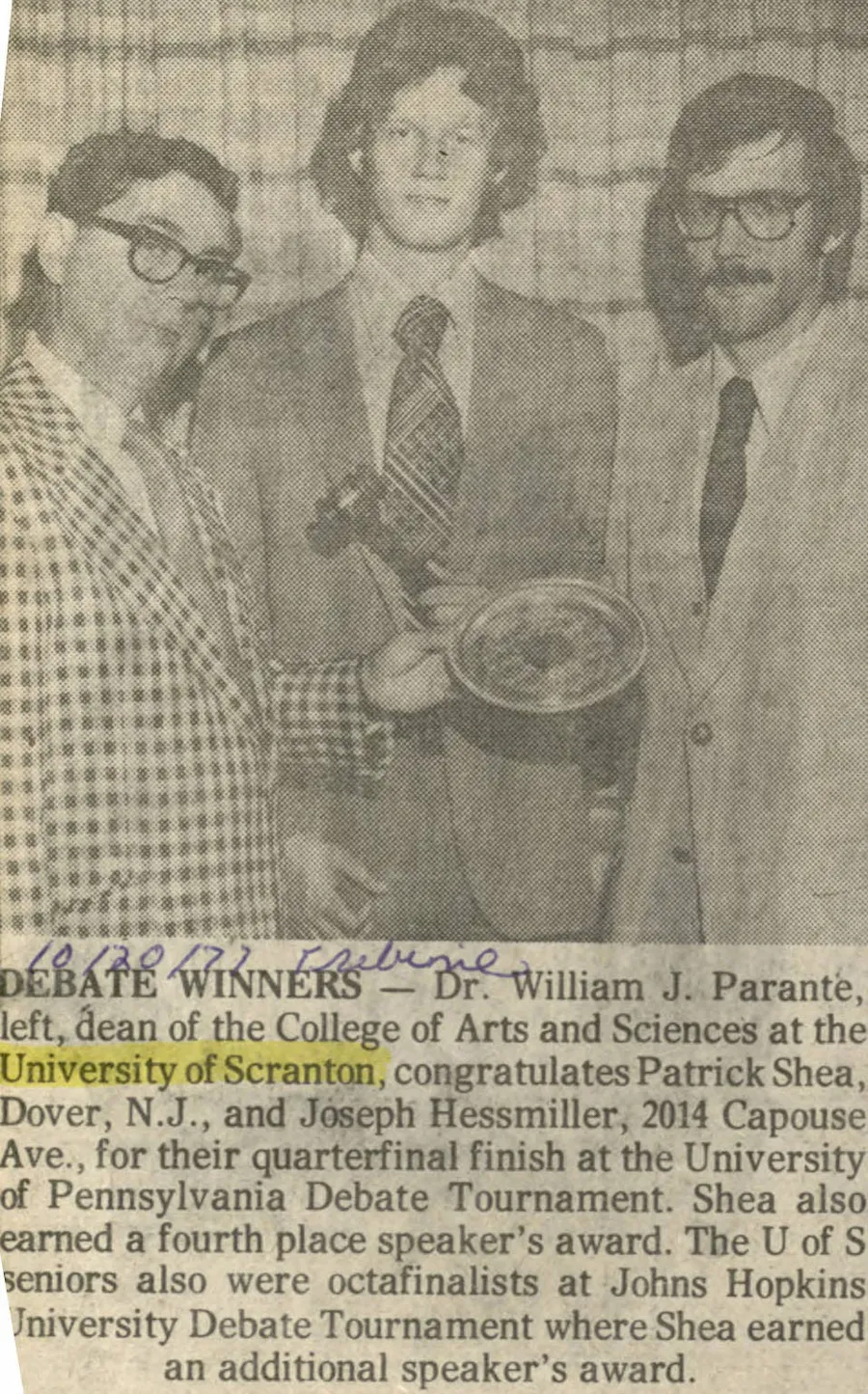 Patrick W. Shea newspaper clip