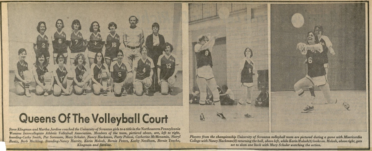 college volleyball 1977